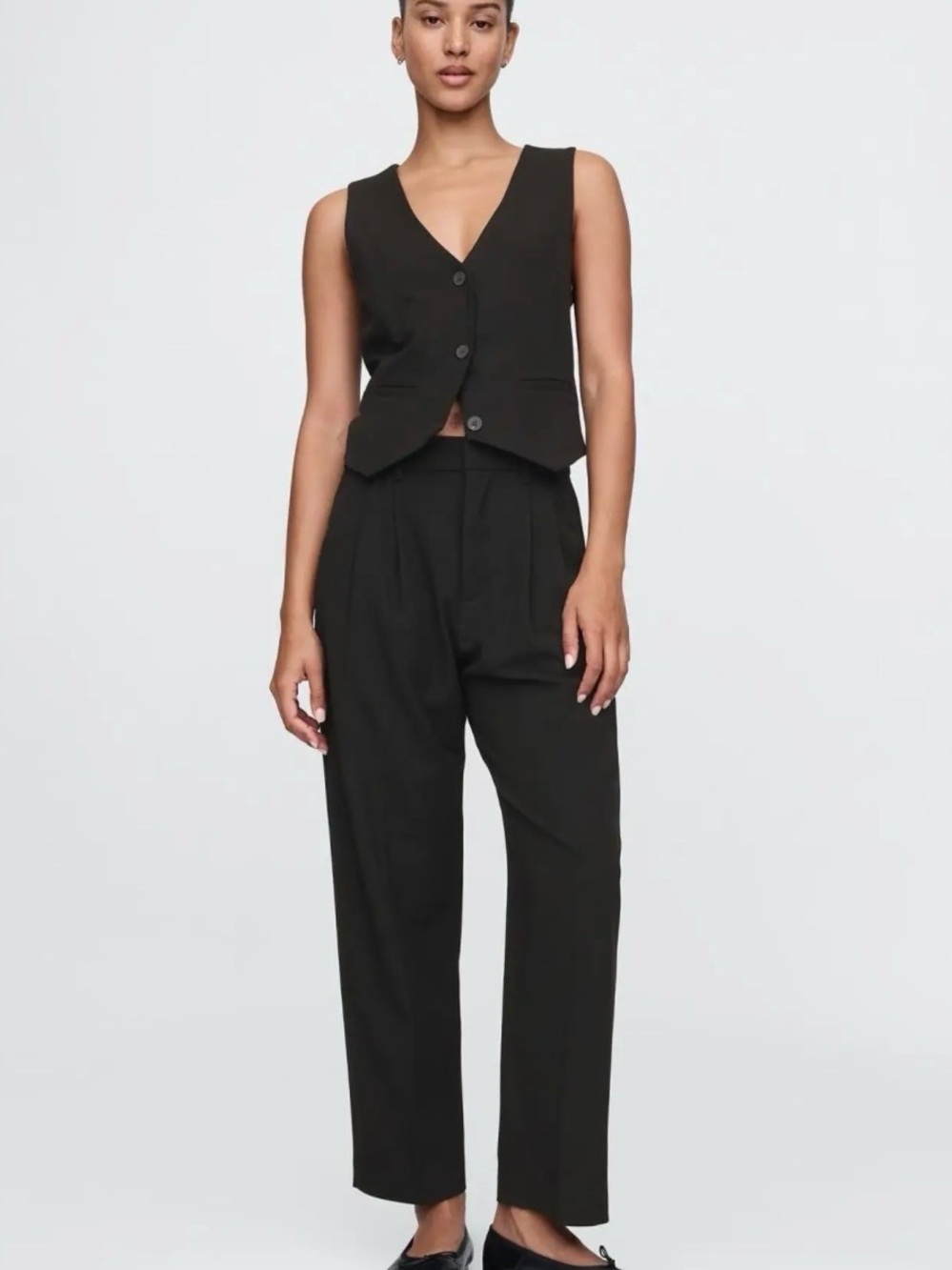 Classic Black High-Waist Trousers - Women's Pants